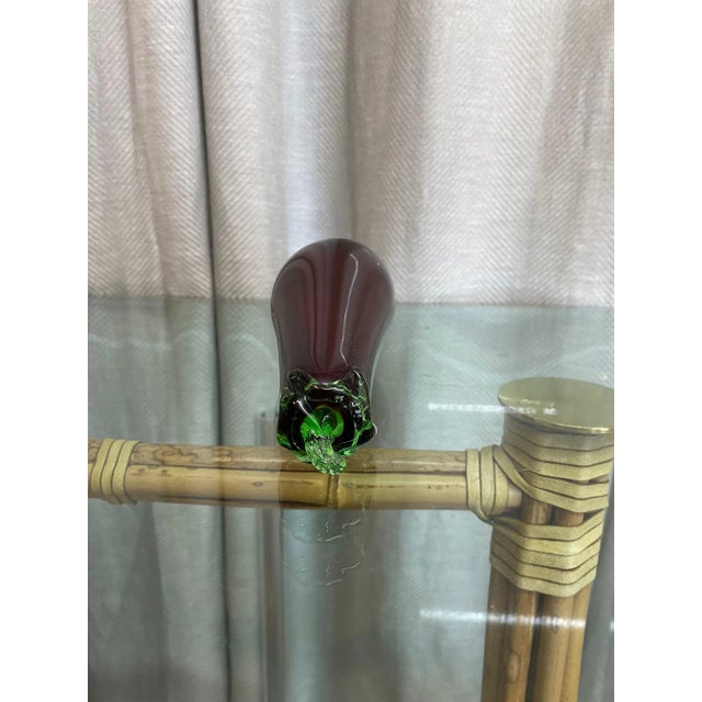 Farmhouse Handblown Italian Eggplant For Sale - Image 3 of 3