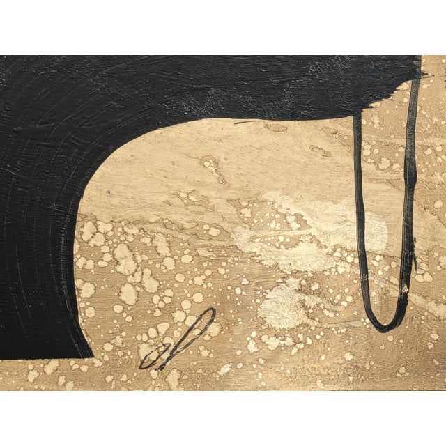 2020s Ian Francis "Amato 1" Contemporary Neutral Toned Gestural Abstract Expressionist Painting, 2024 For Sale - Image 5 of 9