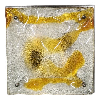 Murano Glass Flush Mount Wall Light from Mazzega, Italy, 1970s For Sale