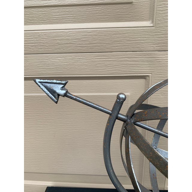 Contemporary Iron Garden Armillary Sundial For Sale - Image 4 of 11