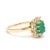 Stones: emerald, 1 emerald cut 7 x 5 mm approximately 1 total carat diamond, 12 round brilliant cut 2.2 mm approximately...