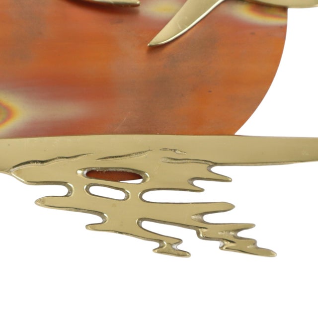 Mid Century Wall Decoration Seagulls Copper Brass Sun Bijan, 1970s For Sale - Image 11 of 18