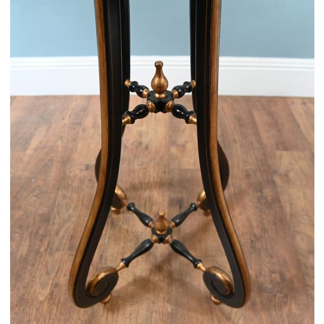 Arts and Crafts Lacquered Pedestal Stands, Set of 2 For Sale - Image 10 of 12