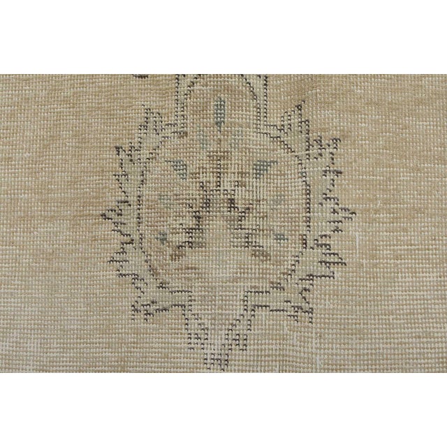 Tabriz Rug 9’8” X 12’9” Beige Wool Vintage Distressed Hand-Knotted Carpet For Sale - Image 10 of 15