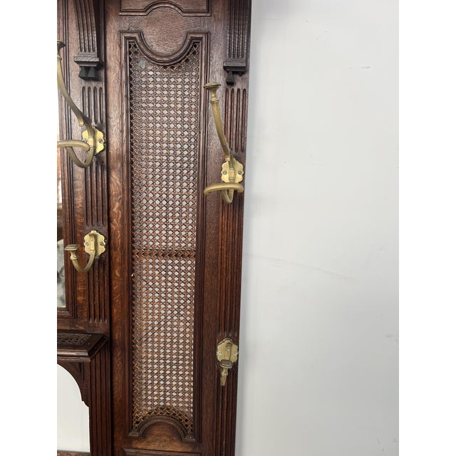20th Century Louis XVI Console Coat Rack with Bronze Panthers For Sale - Image 9 of 15