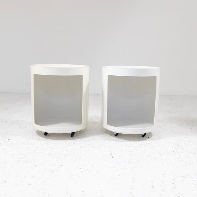 Valletto Tondo Alto Containers on Wheels from Valenti, 1970s, Set of 2 For Sale - Image 4 of 7