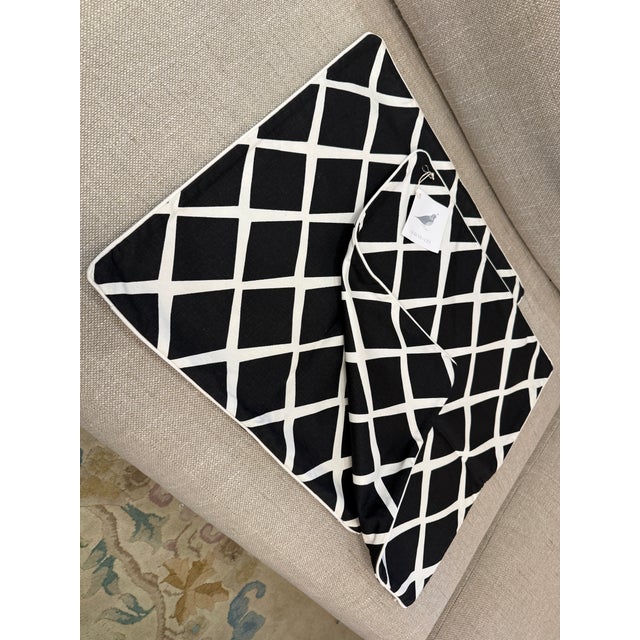 Serena & Lily Lattice Print Pillow Covers, Pair For Sale In San Francisco - Image 6 of 12