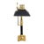 Vintage Chapman Brass Bouillotte Table Lamp With Black Tole Shade For Sale