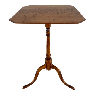 1990s Dr Dimes Dunlap Tiger Maple Candle Stand For Sale