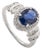 1.33Ct Vivid Blue Sapphire & Diamond Halo Vintage Cluster Ring in 14k Gold Size 6 For Sale