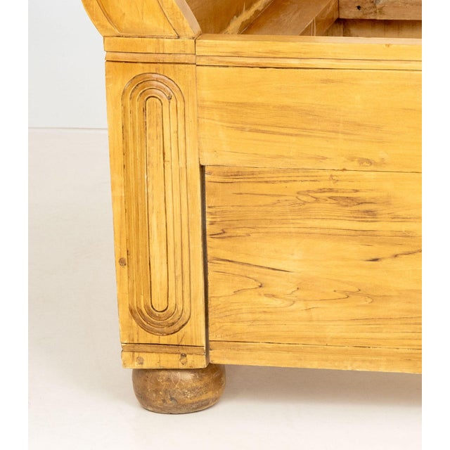 English Pine Sleigh Bed Frame For Sale - Image 10 of 10