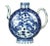 White Large Chinese Blue and White Porcelain Teapot With Qianlong Mark on the Bottom For Sale - Image 8 of 8