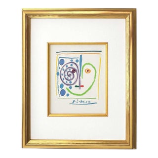 1960s Picasso Lithograph 77 This Is My Heart Framed For Sale