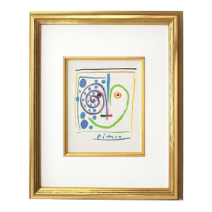 1960s Picasso Lithograph 77 This Is My Heart Framed