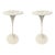 Pair of Tall Tulip-Style Modernist Lacquered Pedestal Tables For Sale