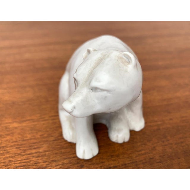 Vintage Polar Bear Figurine from Pearlite Marblecraft, Canada For Sale - Image 3 of 18