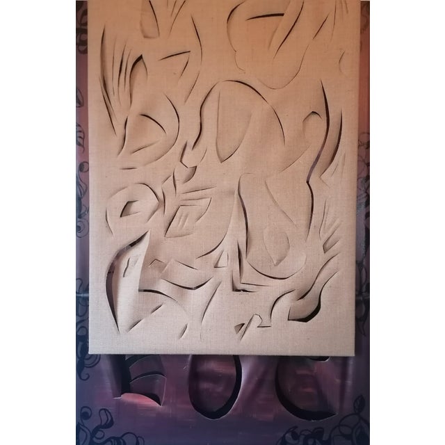 Ttbbg 2018 acrylic canvas cut 127x80x8 this piece has an attribution mark, i am sure that it is completely authentic and...