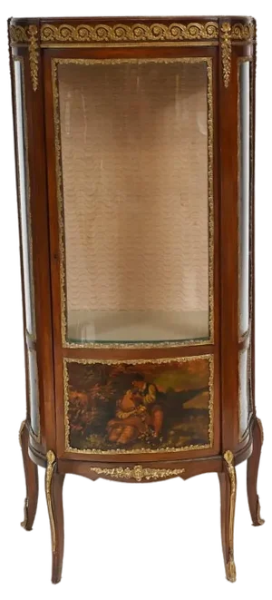 French Vitrine Painted Display Cabinet from Vernis Martin, 1890s