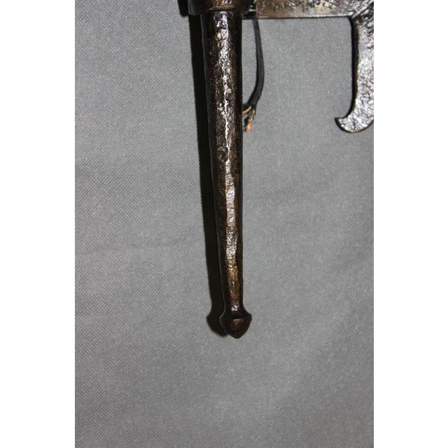 Medieval Wrought Iron Wall Sconces by Reboulet, 1950s, Set of 2 For Sale - Image 6 of 13