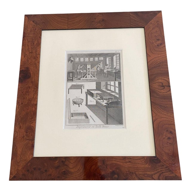 Mid-18th Century Black and White Print on Paper by Renaud Bernard, France For Sale