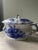 Victorian Antique Victorian w.h. Grindley Flow Blue Lidded Chamber Pot - "Harley" Pattern For Sale - Image 3 of 8