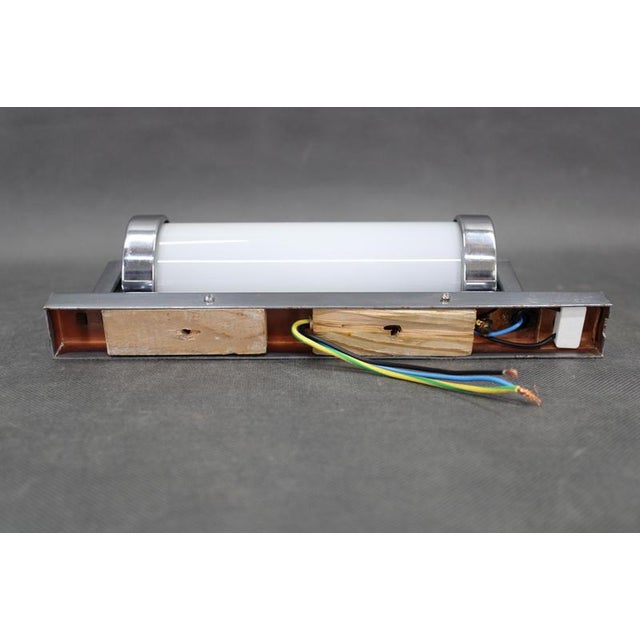 Vintage Bauhaus Chrome and Milk Glass Tubular Wall Light, 1930s For Sale - Image 6 of 12