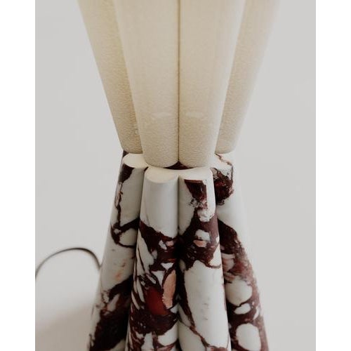 Bouquet Lamp L in Red Marble and Stone by Esther Knopfler For Sale - Image 11 of 18