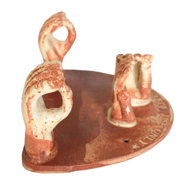 Mid-Century Modern 1970's Hands Pottery Wall Art by Jim Bailey For Sale - Image 3 of 12