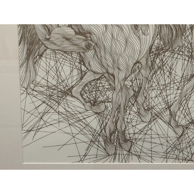 Guillaume Azoulay (1949-) Matted & Framed Original Etching "Encounter" For Sale - Image 4 of 7