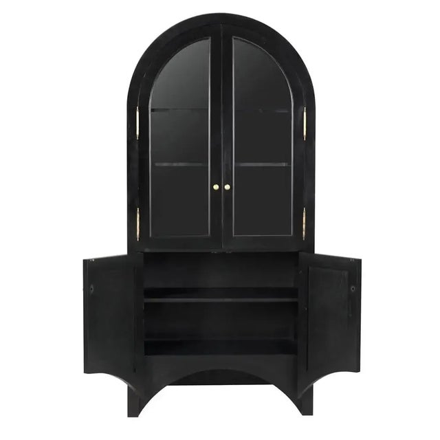 Noir NOIR Haring Hutch, Hand Rubbed Black For Sale - Image 4 of 6