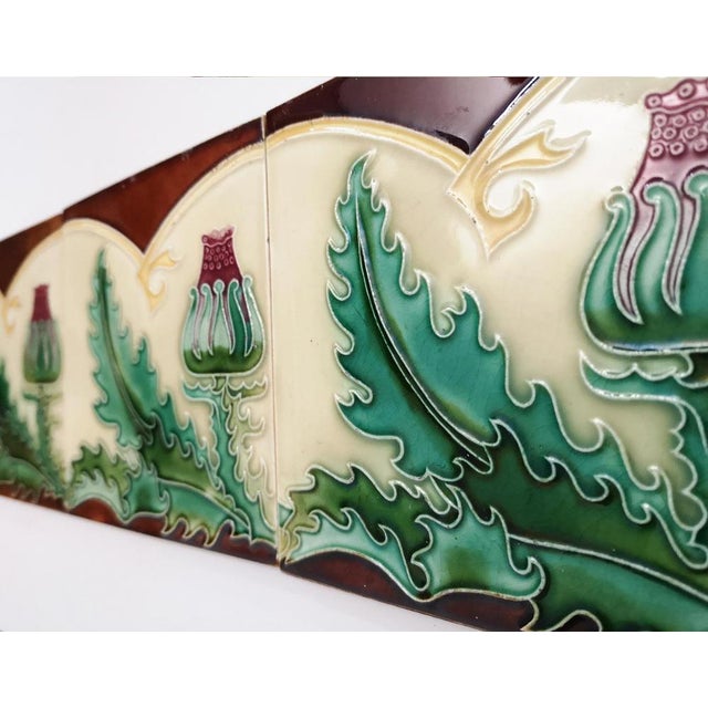 Ceramic Antique Green Tile, 1920s For Sale - Image 7 of 11
