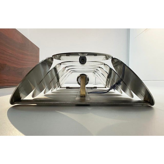Mirror Effect Wall Light in Metal, 1980 For Sale - Image 10 of 15