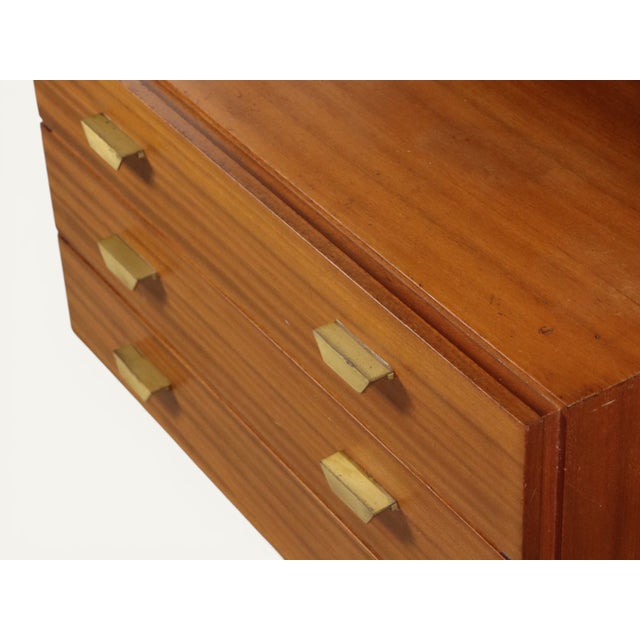 Brown Vintage Italian Wood Bookcase, 1960s For Sale - Image 8 of 18
