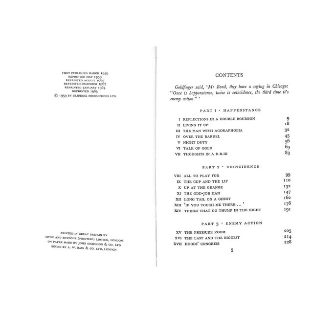 Traditional "Goldfinger" Book 1965 Fleming, Ian For Sale - Image 3 of 5