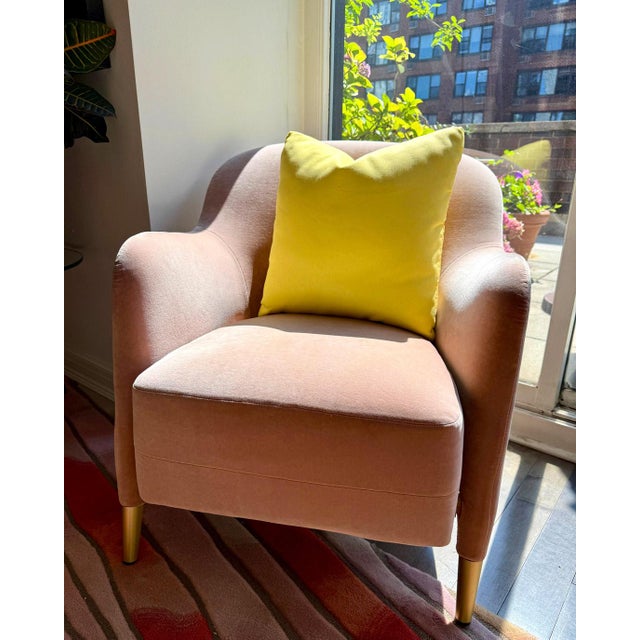 Early 21st Century Outdoors and Indoors Contemporary Lemon Yellow Square Pillows by Arlene Angard, Set of 2 For Sale - Image 5 of 8