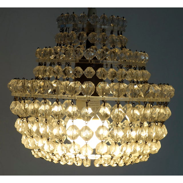 1930s Antique French Glass Bead Chandelier, 1930s For Sale - Image 5 of 12