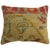 Pillow made from an early 20th century coral tan color antique Oushak rug. Measures: 16" x 20".
