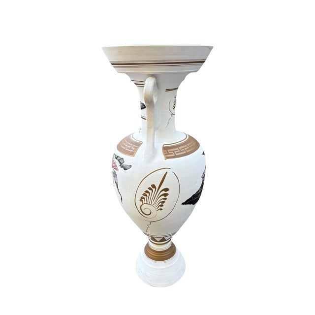 Quick Hits Style: Greco-Roman / Neoclassical Materials: Ceramic; hand-painted Height: Nearly 29" Features: Two handles;...