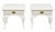 White Late 20th Century Pair End Side Tables White Painted Queen Anne Style For Sale - Image 8 of 11