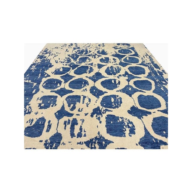 1990s Handwoven Modern Turkish Area Rug 10x13 For Sale - Image 5 of 7