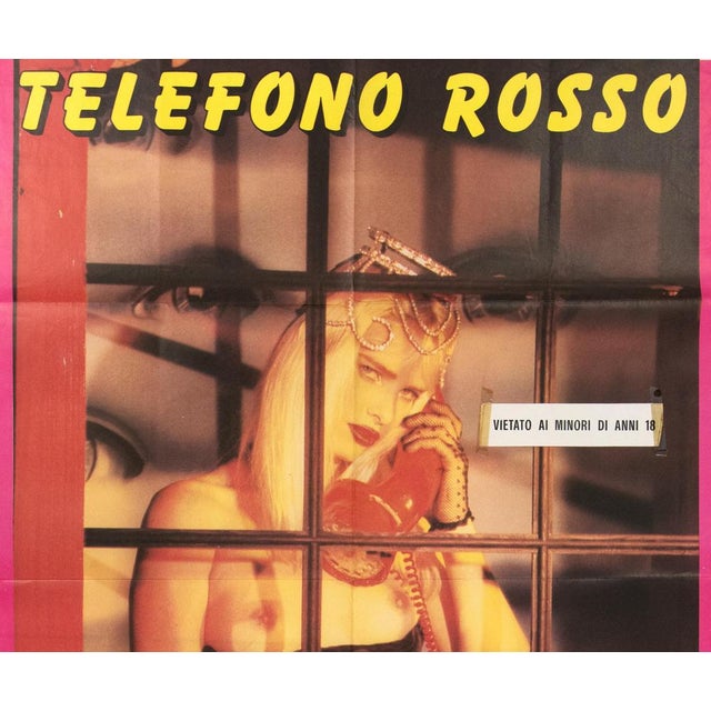 Telefono Rosso Poster, Italy, 1986 For Sale - Image 4 of 5