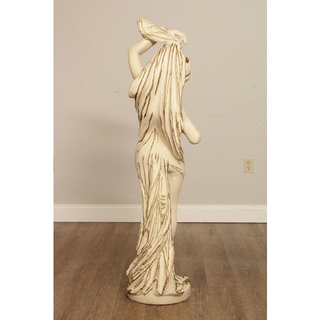 Vintage French 'La Danse de Fleurs' Life-Size Figural Plaster Statue For Sale - Image 11 of 13