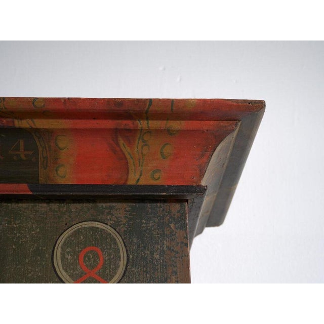 Antique Central European Folk Art Painted Cabinet For Sale - Image 3 of 16