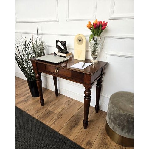 Antique Italian Walnut Console Table, 1890s For Sale - Image 4 of 9