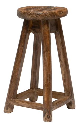 Chinese Provincial Four Leg Stool, C. 1900