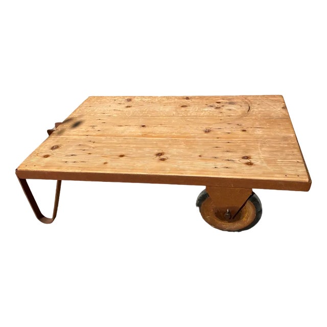 Vintage Industrial Coffee Table, 1950 For Sale