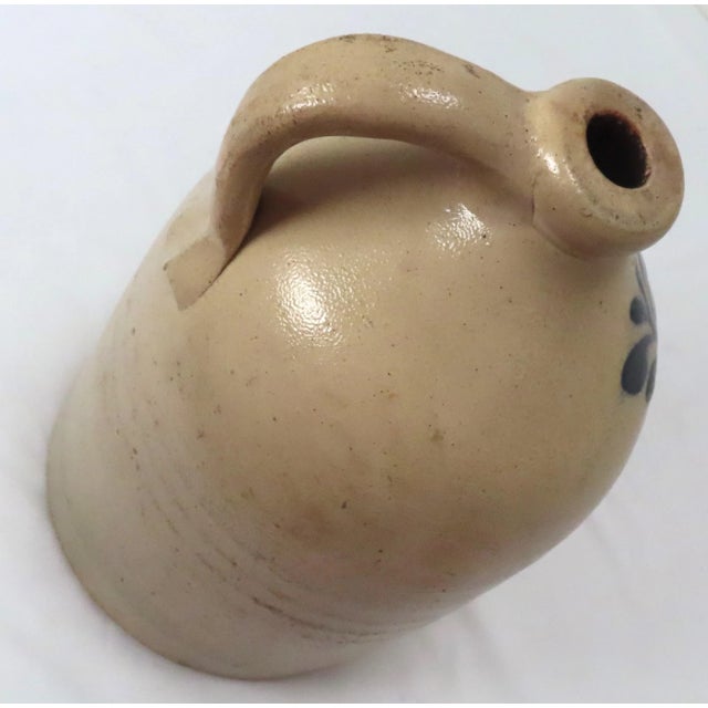 Ceramic Antique Late 19th Century American Blue Decorated Stoneware 1 Gallon Liquor Jug For Sale - Image 7 of 13