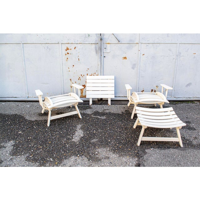 1960s Folding Garden Chairs by Carlo Hauner for BFC, 1960s, Set of 4 For Sale - Image 5 of 8