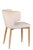 Contemporary Showroom Sample Kayla Upholstered DIning Chair in Ivory For Sale - Image 3 of 6