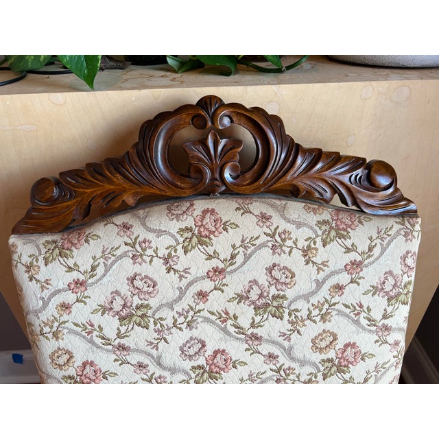 Late Victorian Jacobean Revival Hand-Carved Walnut Armchair, Circa 1890–1910 For Sale In Nashville - Image 6 of 10